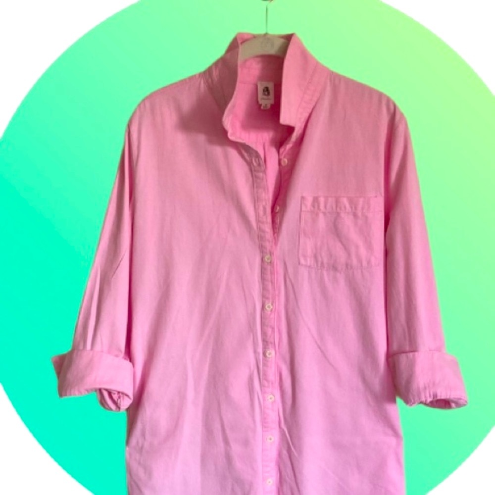 FLAWLESS Pink Cotton Shirtdress Sz M